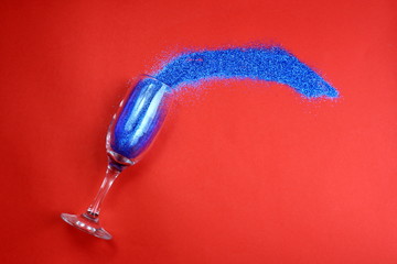 splashed brilliant confetti from an overturned glass