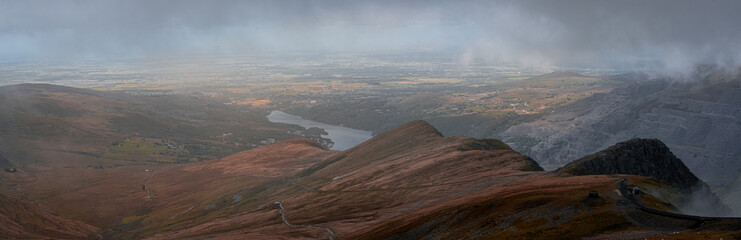 Rain clouds over the mountain