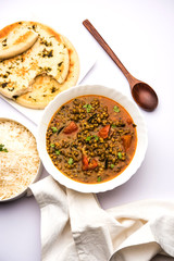 Whole Green Moong Dal fry / Whole Mung bean Tadka served in a bowl. selective focus