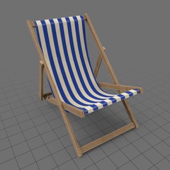Striped beach chair
