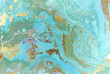 Beautiful unique turquoise acrylic marble background