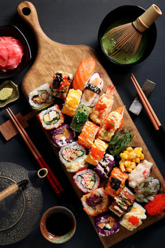 Variety of Sushi on a plate
