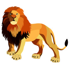 image of a lion, isolate on a white background