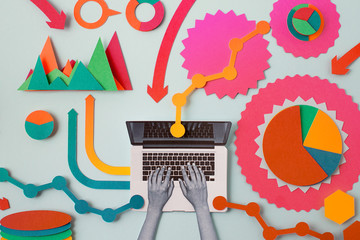 Collage of statistics charts.