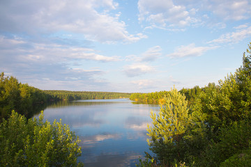 Lake at sunset