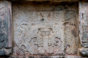Bas-relief from Mayan ruins in Chichen Izta, Mexico