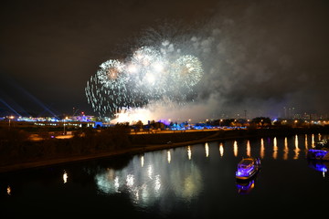 fireworks in honor of the holiday in the capital