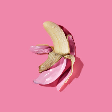 Pink Banana Pattern on Pink