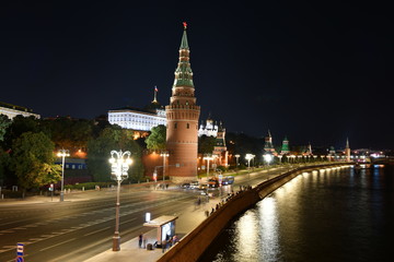 Naklejka na ściany i meble night view of the historic city center