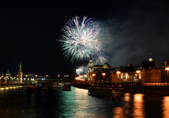 fireworks in honor of the holiday in the capital