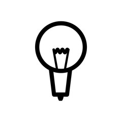 Lamp icon. Creative idea symbol
