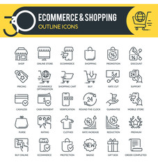 Ecommerce outline Icons
