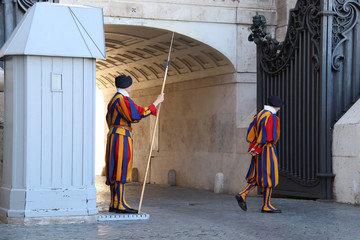 Guards from the Vatican - obrazy, fototapety, plakaty