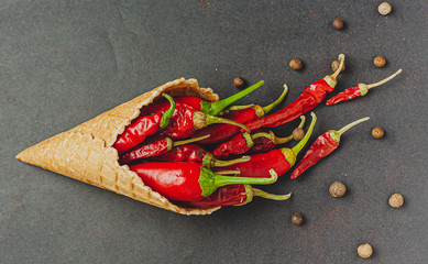 Bunch of red pepper.