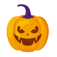 halloween pumpkin traditional isolated icon