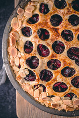 Summer traditional July 4th cherry pie with pretty lattice