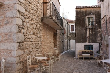 Fototapeta na wymiar Areopolis, a historic, old town, in Peloponnese, southern Greece