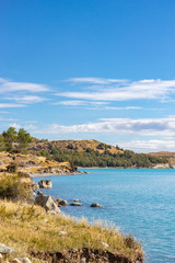 Fototapeta na wymiar view of the lake Pukaki, New Zealand