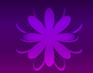 flower on black background