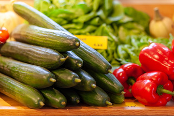 fresh vegetables on the market