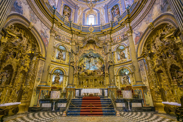 The beautiful church "Sacra Capilla del Salvador" in Ubeda, Jaen, Andalusia, Spain.