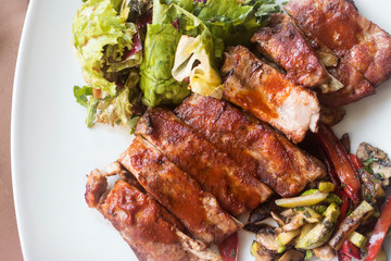 barbecue pork ribs