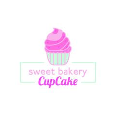 CupCake Sweet Bakery Logo Square Template