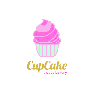CupCake Sweet Bakery Logo Template