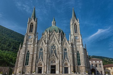 Castelpetroso, Isernia, Molise. Sanctuary of the Madonna Addolorata.  The sanctuary, which began...