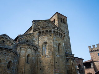 Fototapeta na wymiar Collegiate church Collegiata di Santa Maria in Castell Arquato, Italy