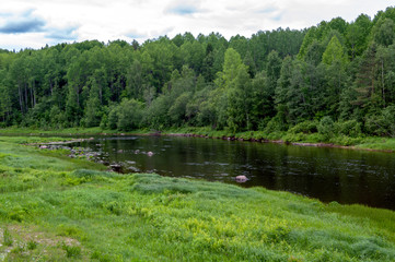 Vazhinka River, Sogynitsy village, Podporozhye district, Leningrad region, Russian Federation