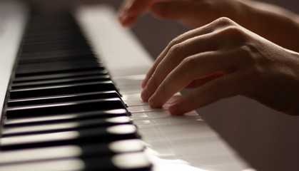 Fototapeta na wymiar Piano playing 
