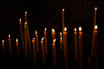 candles in church