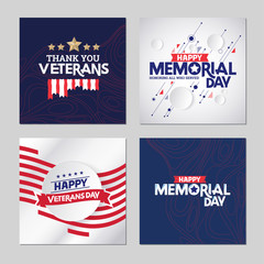 Happy Veterans Day, American traditional patriotic celebration. Thank you Veterans