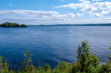 Fototapeta na wymiar View of the Chupa-bay of Lake Onega, Kondopoga, Republic of Karelia, Russian Federation