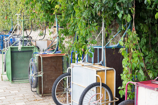 Charrettes &agrave; v&eacute;lo