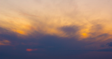 Fototapeta na wymiar Purple orange sky background 