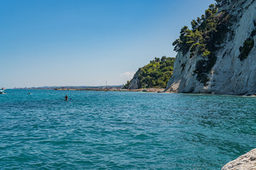 Fototapeta na wymiar cliffy seashore of Riviera del Conero