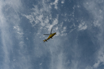 rescue helicopter in action