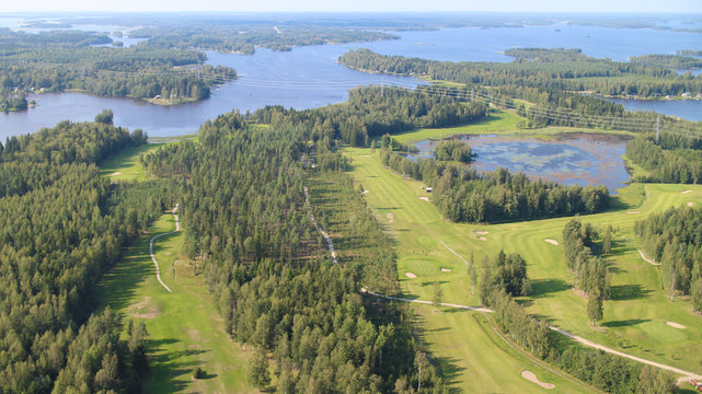 Pietarsaaren Golf Aerial Jakobstad Finland