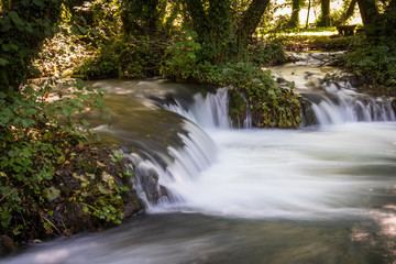 Fototapeta na wymiar River and forest on Janjske otoke near the Sipovo, Bosnia and Herzegovina