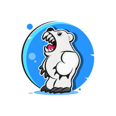 Grizzly Mascot, Team Logo Design, Bear Vector