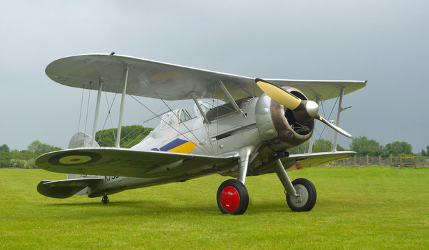  Gloster Gladiator aircraft outside on airfield