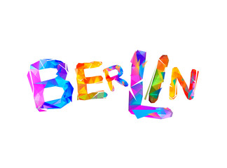 BERLIN. Word of triangular letters