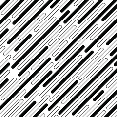 Abstract black and white oblique shapes on a white background. Monochrome pattern. For prints, web and template