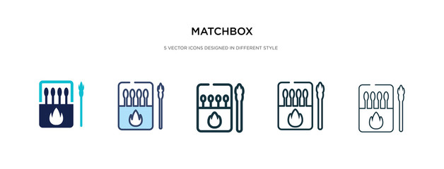 matchbox icon in different style vector illustration. two colored and black matchbox vector icons designed in filled, outline, line and stroke style can be used for web, mobile, ui
