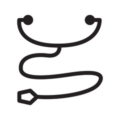 Outline flat icon influenza virus