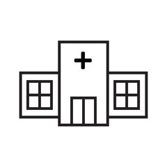 Obraz premium Outline flat icon influenza virus