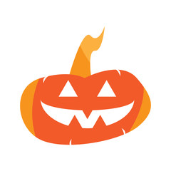 Happy halloween flat icon and outline