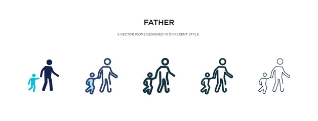 father icon in different style vector illustration. two colored and black father vector icons designed in filled, outline, line and stroke style can be used for web, mobile, ui